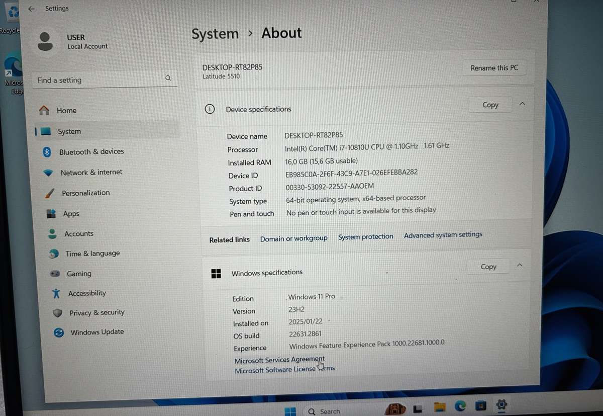 Dell Latitude 5510 Core i7 10th Gen 256GB SSD 16GB RAM Win11 Pro *INCL WD 15 DOCK + 130W CHARGER*