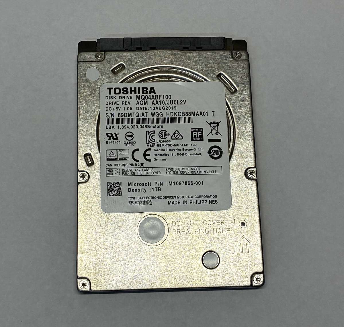 Toshiba 1TB Laptop HDD