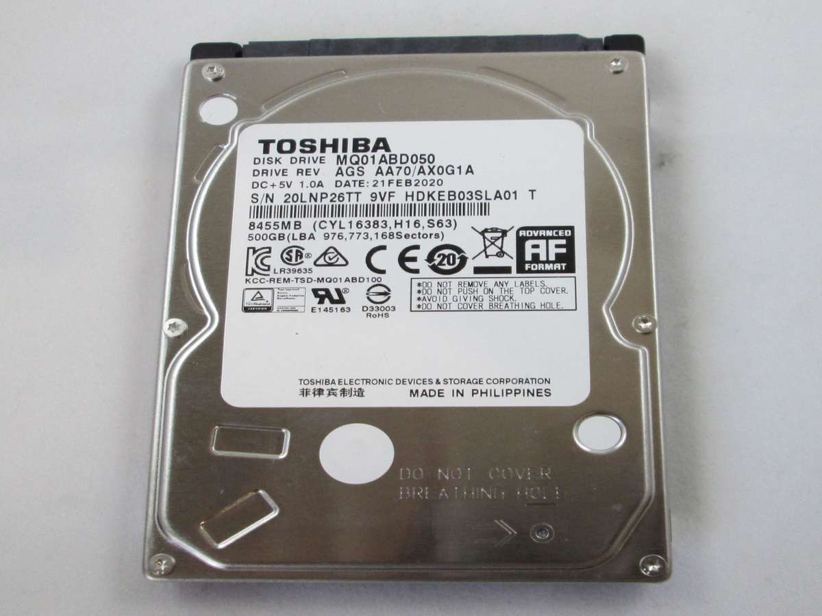 Toshiba 500GB Laptop HDD