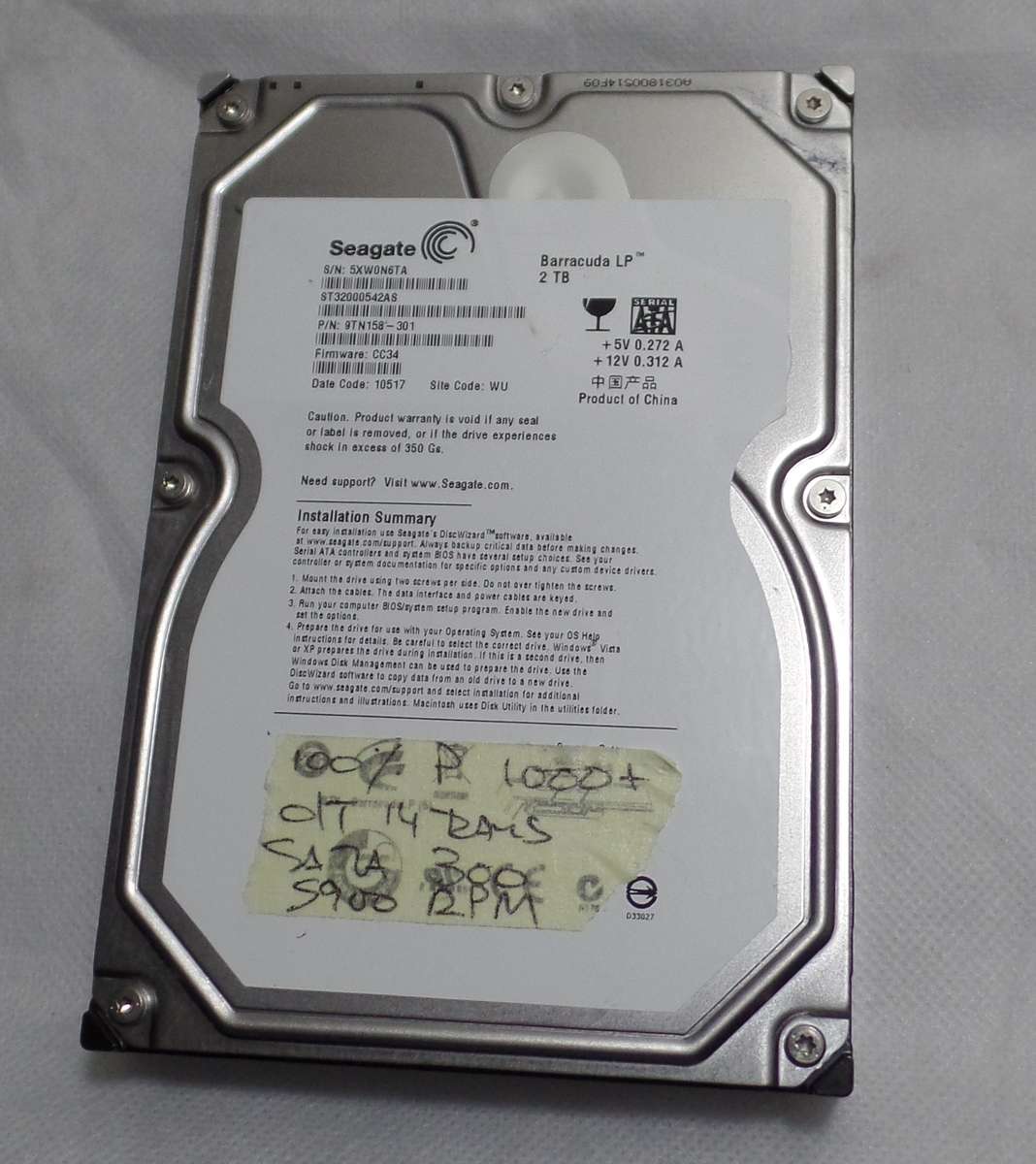 Seagate 2TB Desktop HDD *READ FULL DESCRIPTION*
