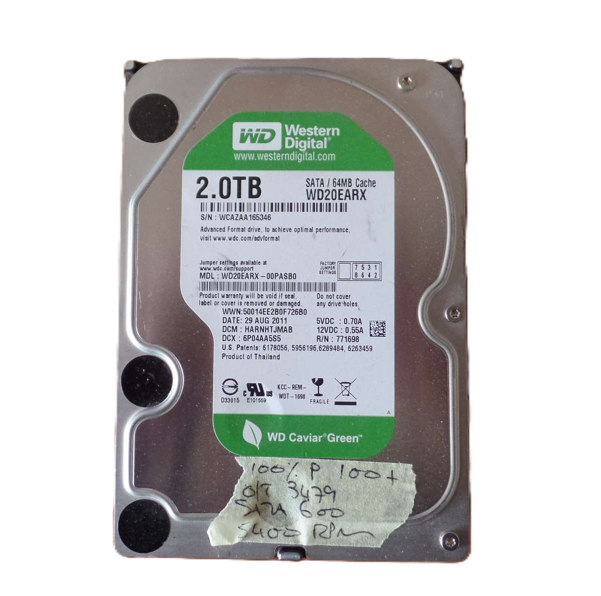 WD Caviar Green 2TB Desktop HDD *READ FULL DESCRIPTION*