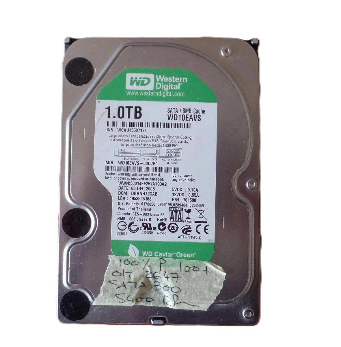 WD Caviar Green 1TB Desktop HDD *READ FULL DESCRIPTION*