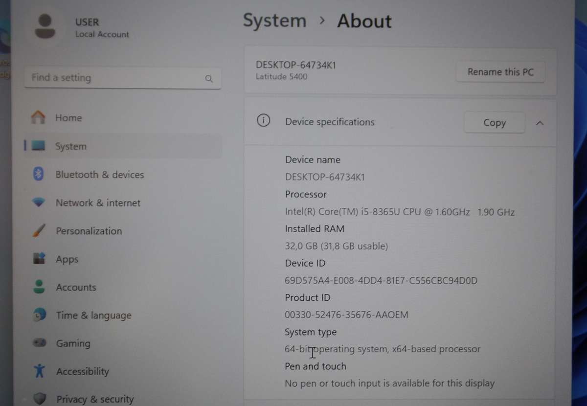 Dell Latitude 5400 Core i5 8th Gen 512GB SSD 32GB RAM 4G Windows 11 Pro *TOP SPEC*