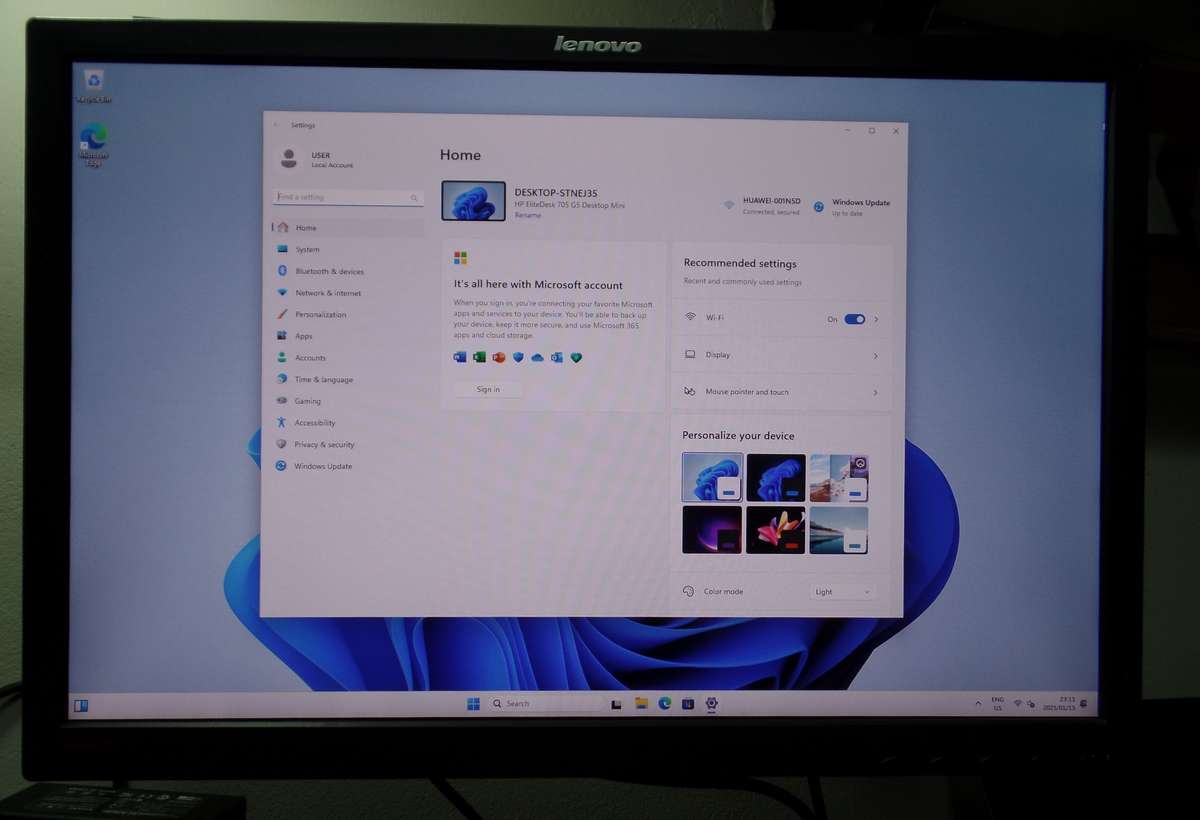 HP EliteDesk 705 G5 Desktop Mini AMD Ryzen 5 Pro 3400 256GB SSD 16GB RAM