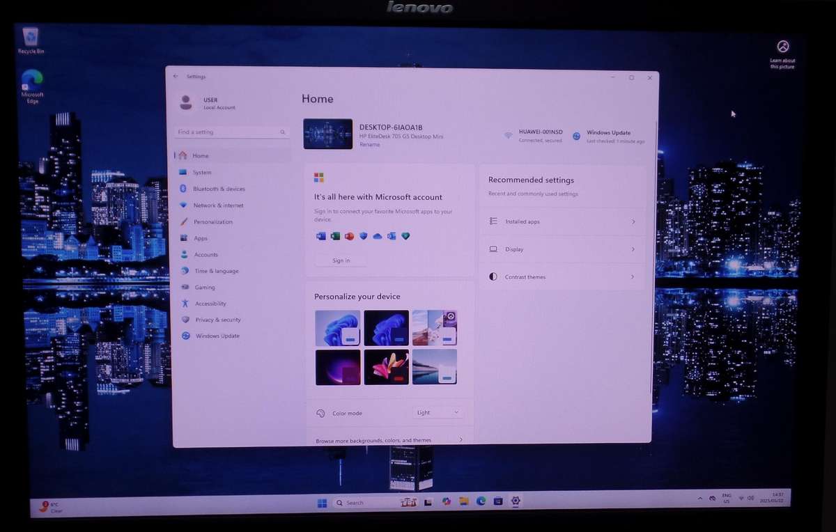 HP EliteDesk 705 G5 Desktop Mini AMD Ryzen 5 Pro 3400 256GB SSD 16GB RAM WIN 11 PRO