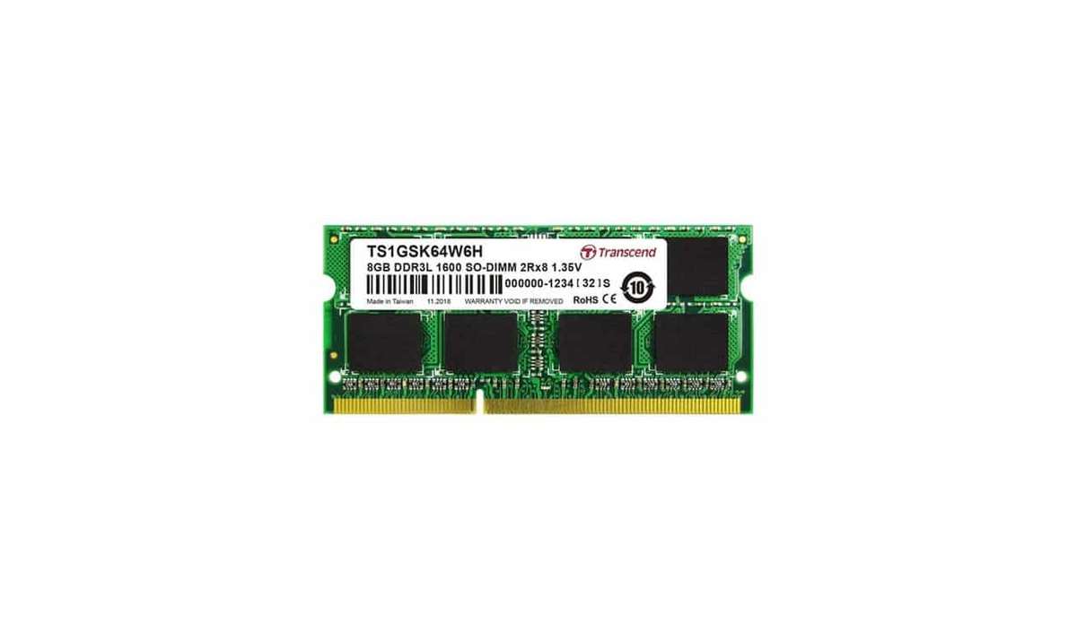 TRANSCEND 8GB 2Rx8 DDR3L 1600 Laptop Memory