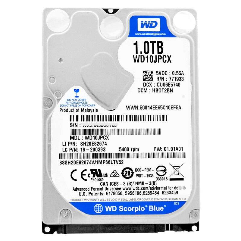 WD Blue 1TB Laptop HDD