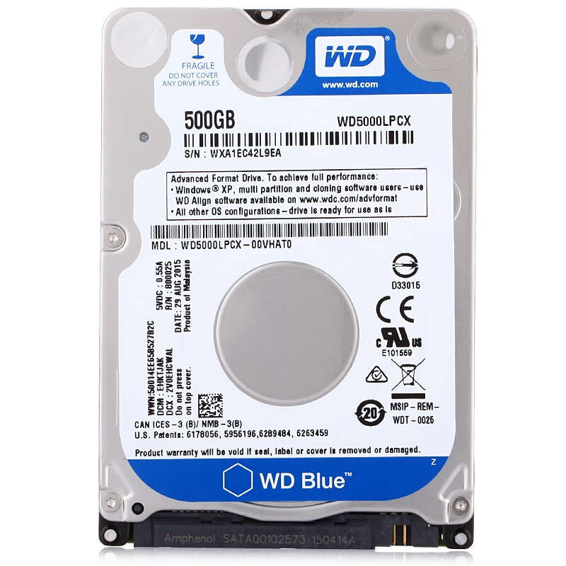WD Blue 500GB Laptop HDD