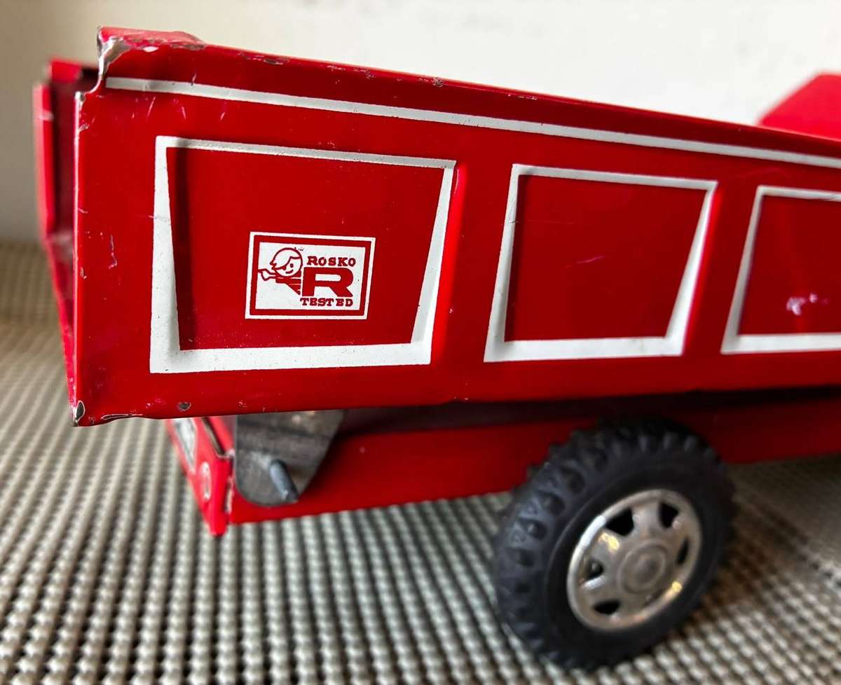 Vintage Rosko Tin Plate Tipper Truck