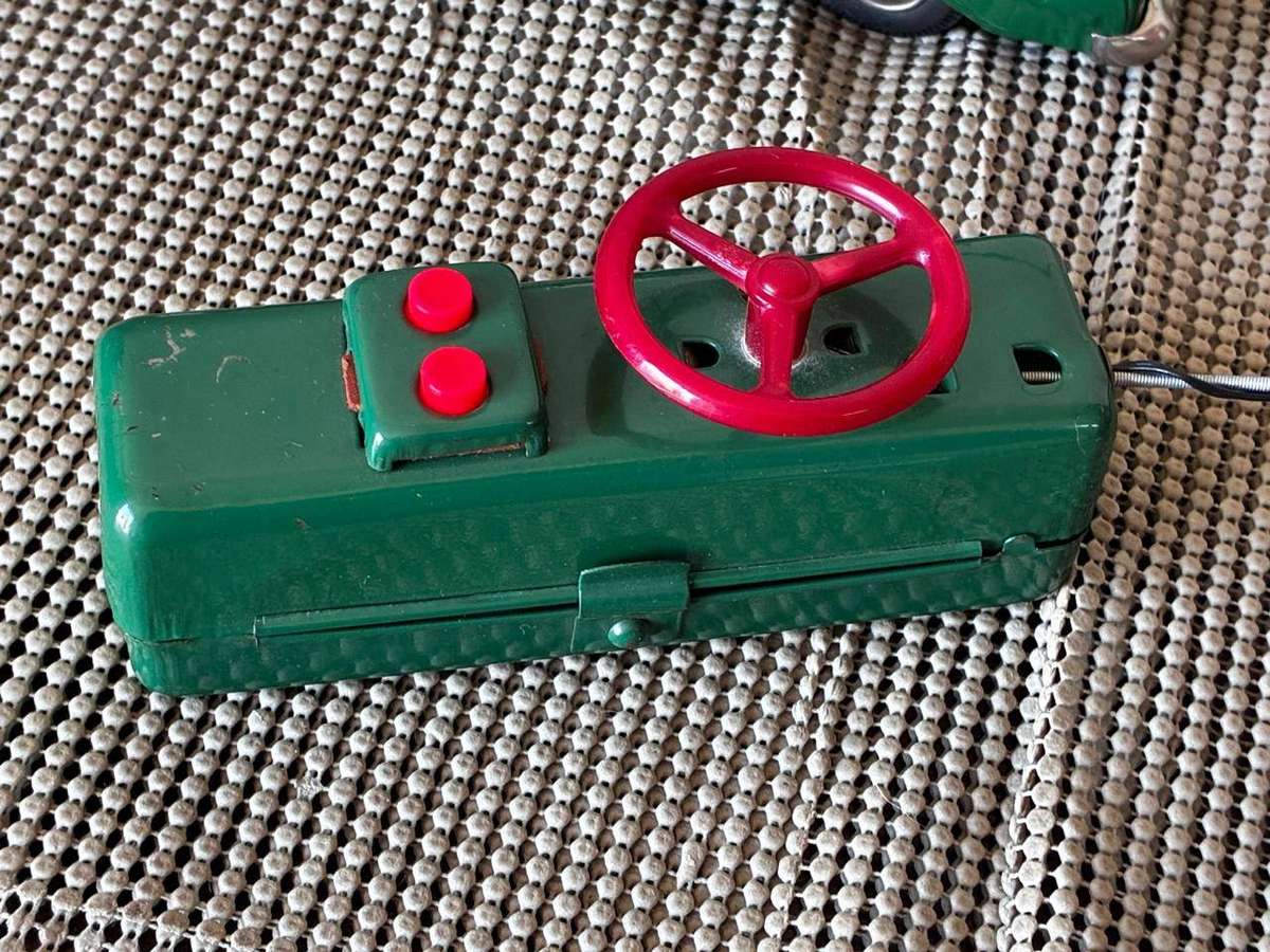 Vintage Line Mar Tin Plate Remote Control Toy Police Car