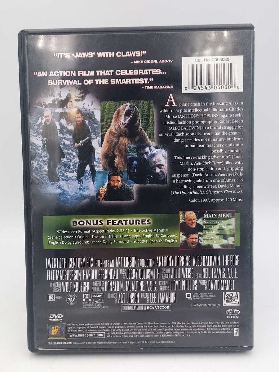 The Edge DVD Region 1 - Anthony Hopkins & Alec Baldwin