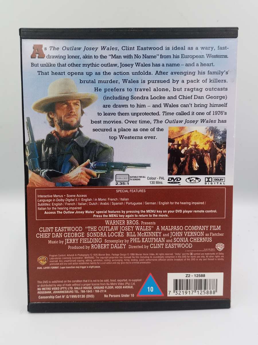 The Outlaw Josey Wales DVD - Clint Eastwood