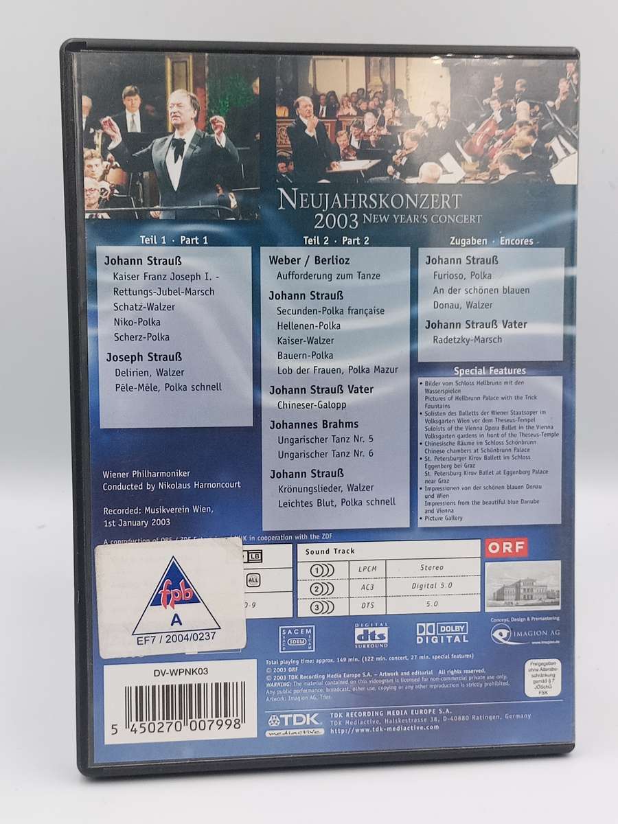 New Year's Concert 2003 DVD - Wiener Philharmoniker