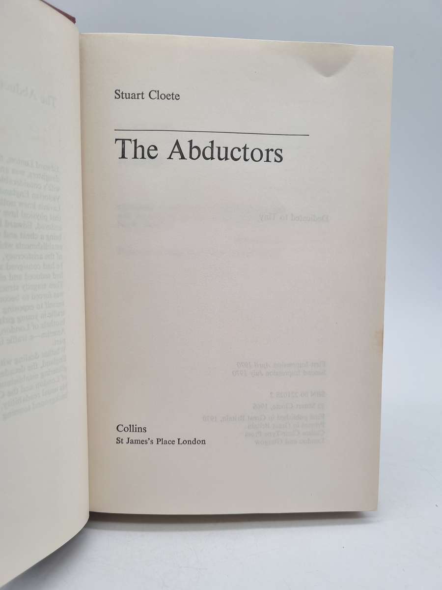 The Abductors by Stuart Cloete | 1970 Edition