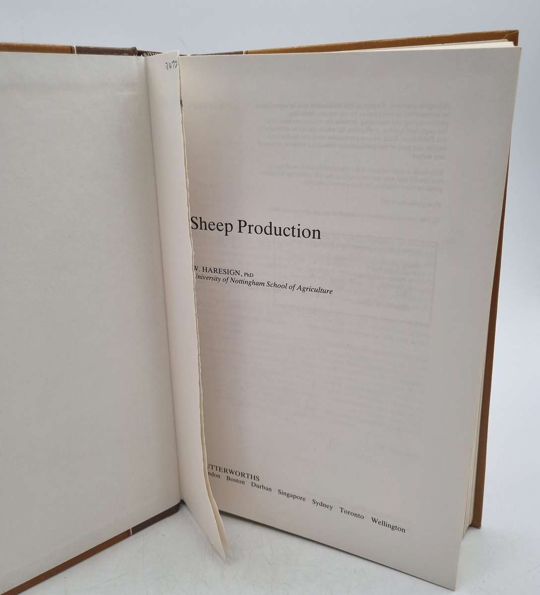 Sheep Production - William Haresign