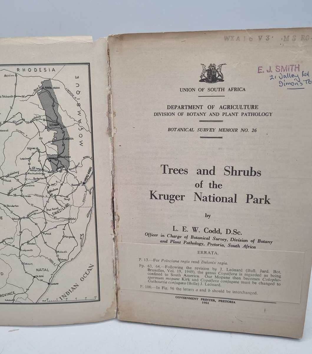 Trees and Shrubs of the Kruger National Park ~ LEW Codd