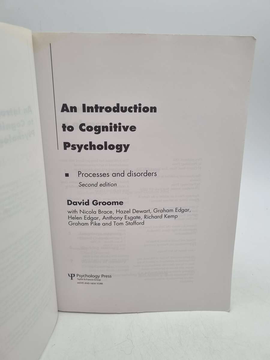An Introduction to Cognitive Psychology : Processes and Disorders- David Groome