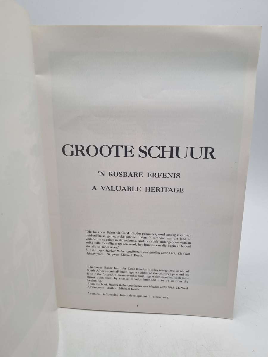 Groote Schuur - 36 Page Booklet