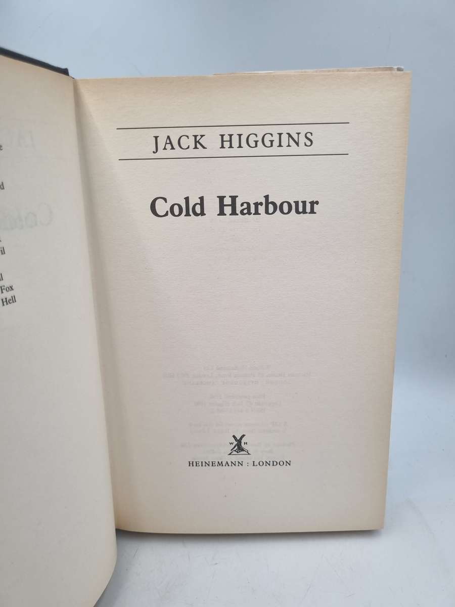 Cold Harbour ~ Jack Higgins | Hard cover Heinemann 1990