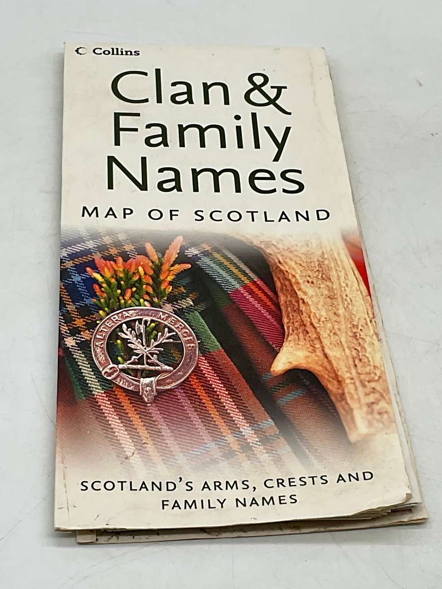 Clan and Family Names Map of Scotland (Pictorial Map)