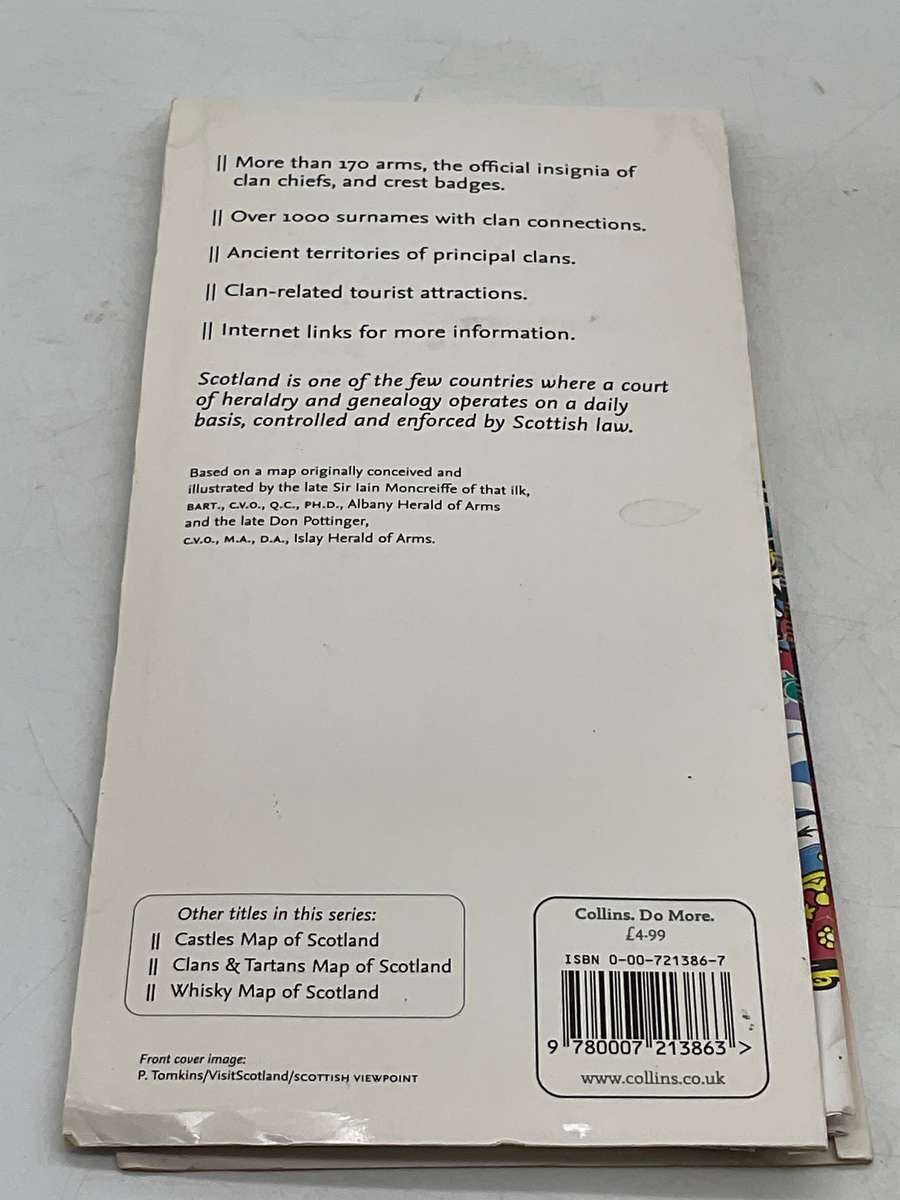 Clan and Family Names Map of Scotland (Pictorial Map)