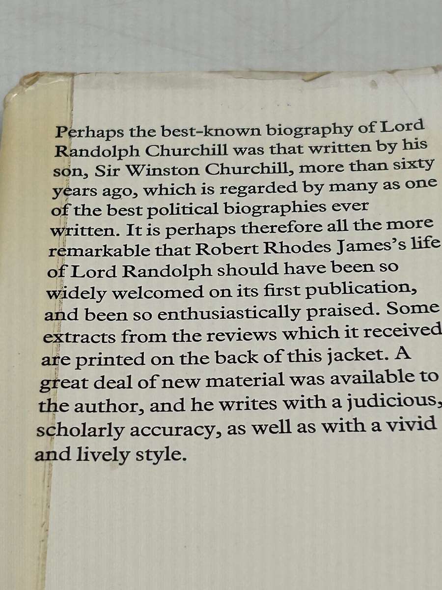 Lord Randolph Churchill by Robert Rhodes James | Winston Churchill's Father