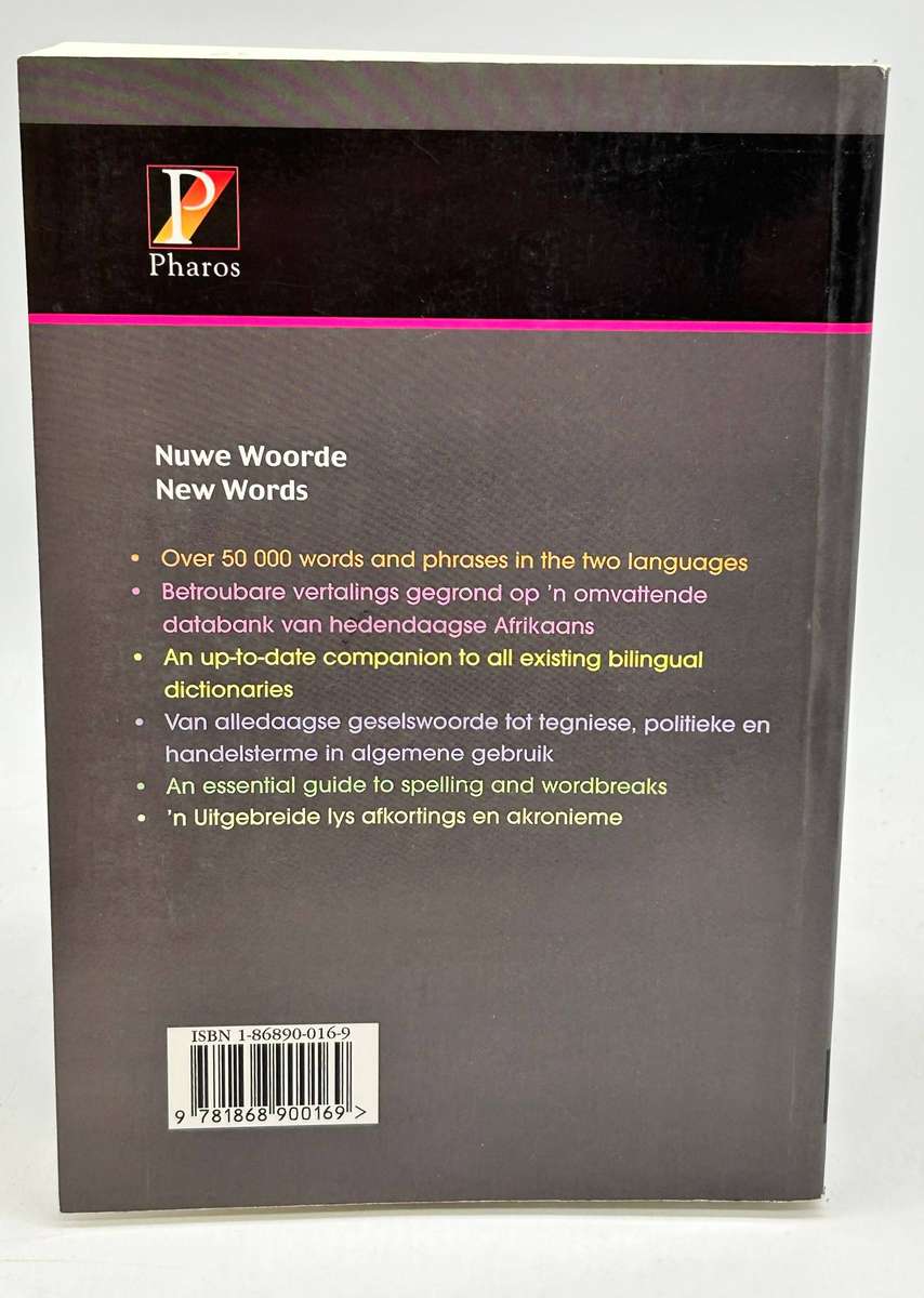 Pharos New Words Nuwe Woorde ~ English | Afrikaans