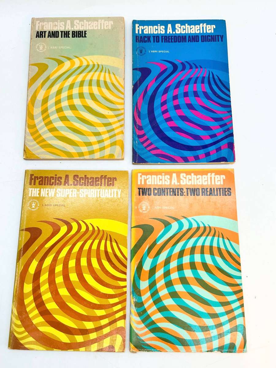 4 Francis A Schaeffer Booklets ~ Art and the Bible, Back to Freedom & Dignity ...