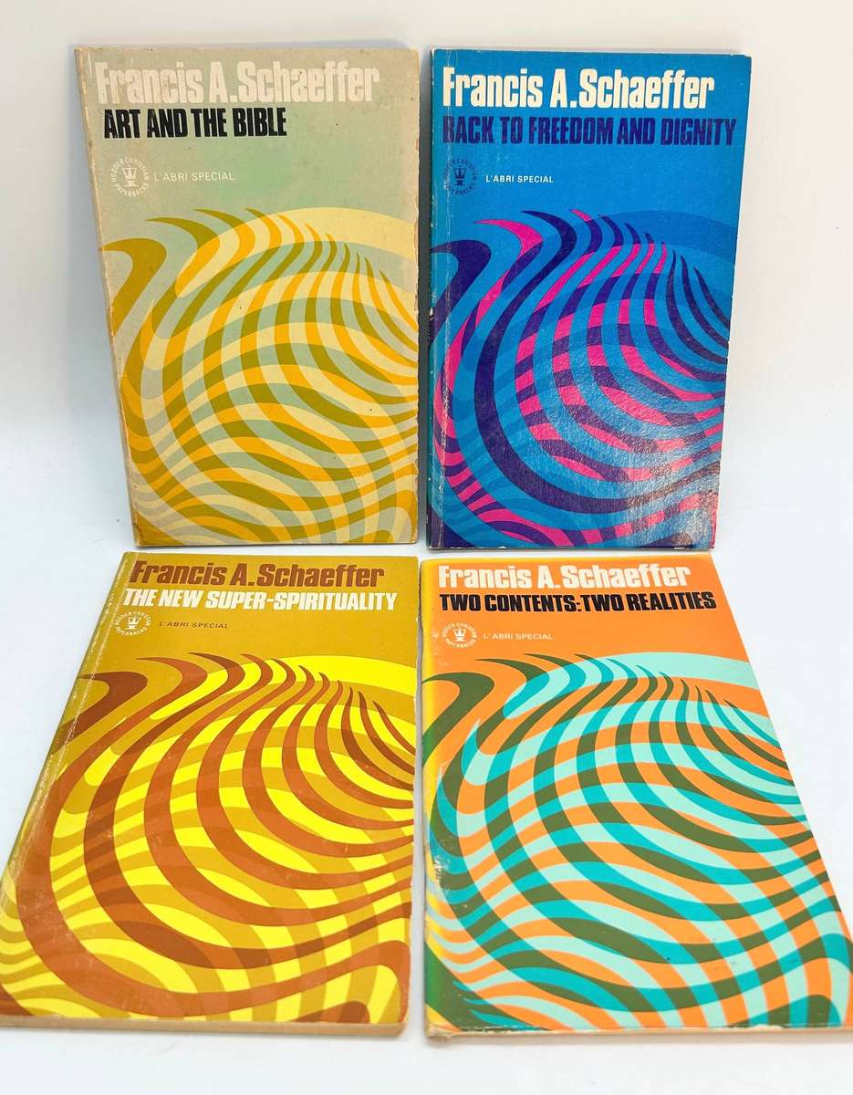 4 Francis A Schaeffer Booklets ~ Art and the Bible, Back to Freedom & Dignity ...