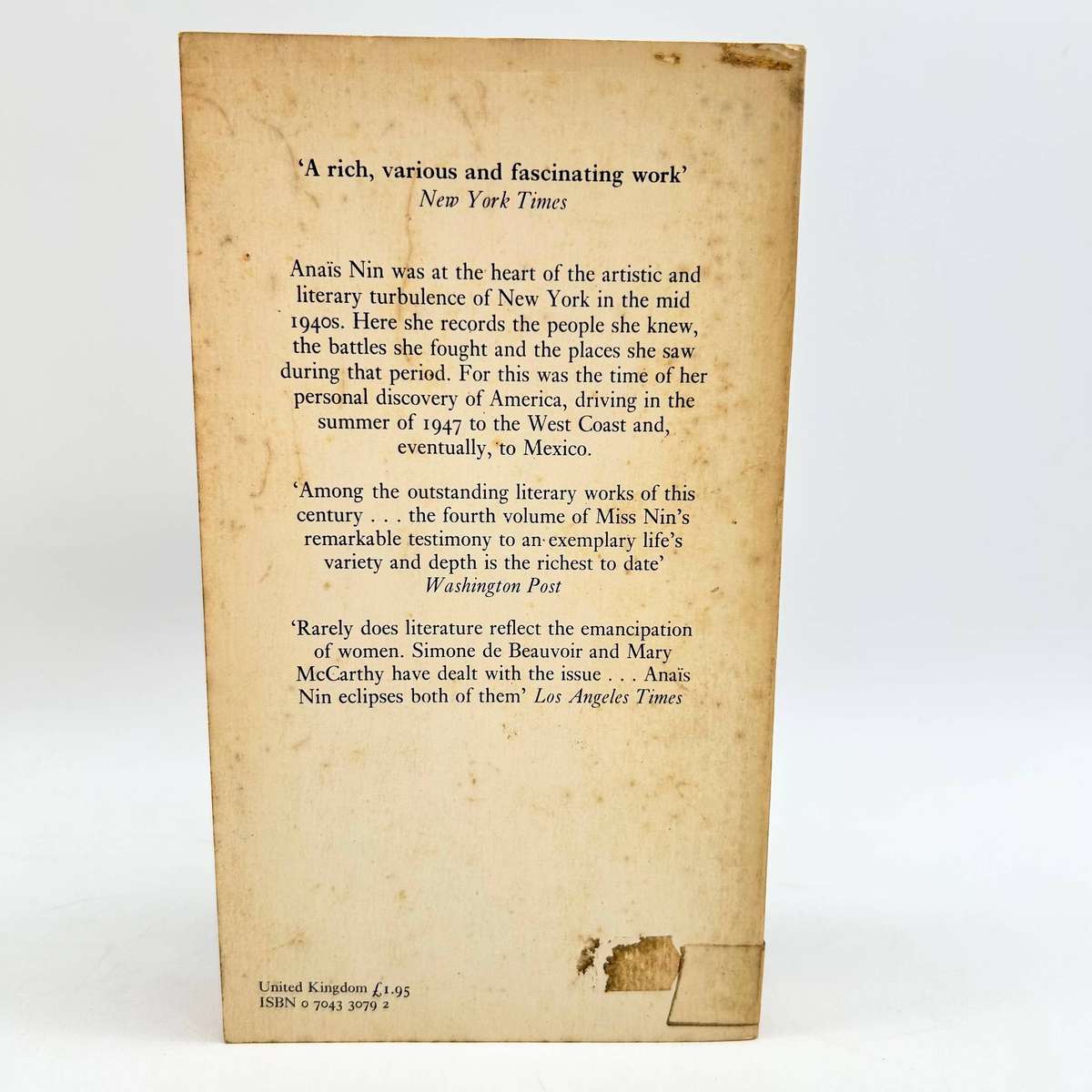 The Diary of Anais Nin Volume 4 1944-1947