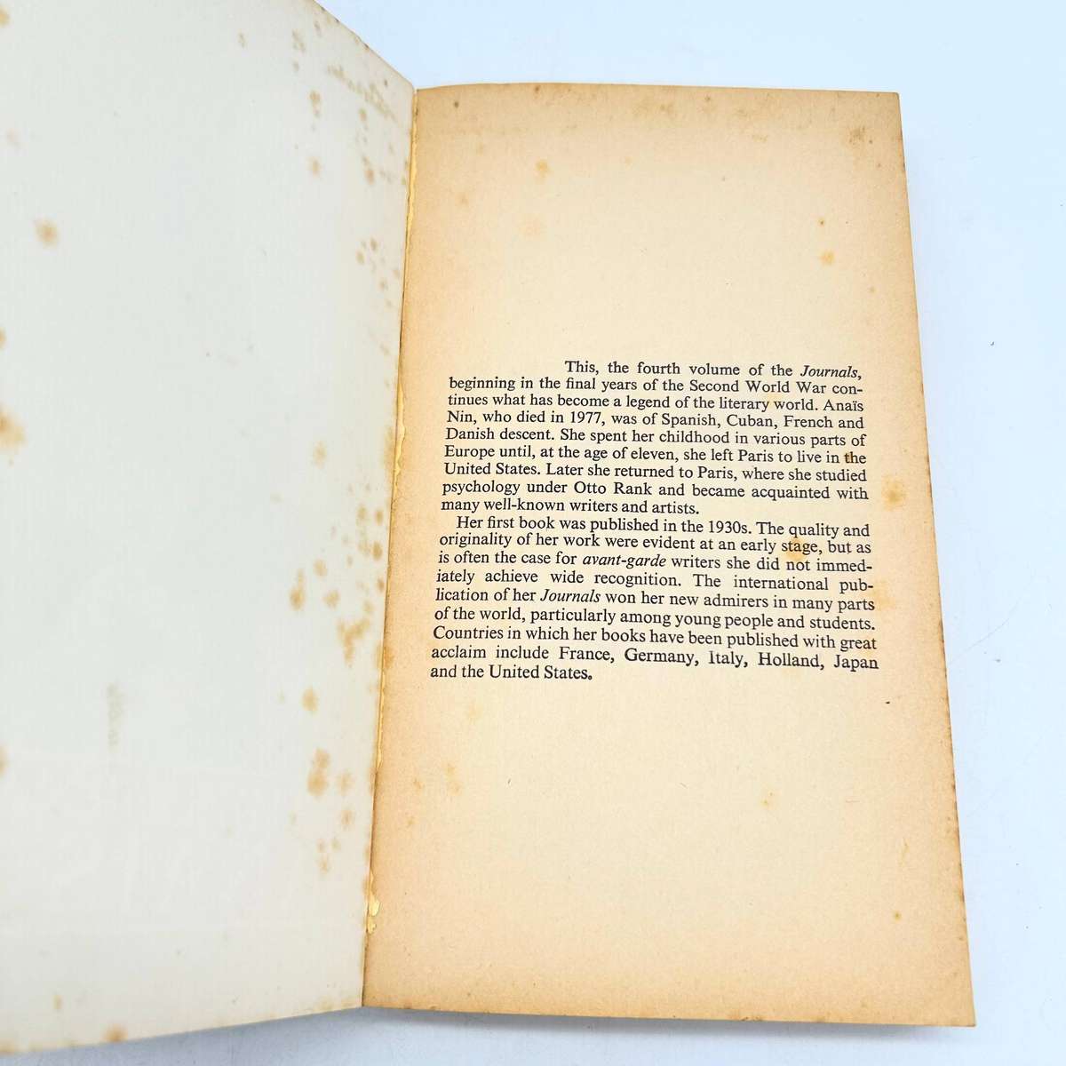The Diary of Anais Nin Volume 4 1944-1947