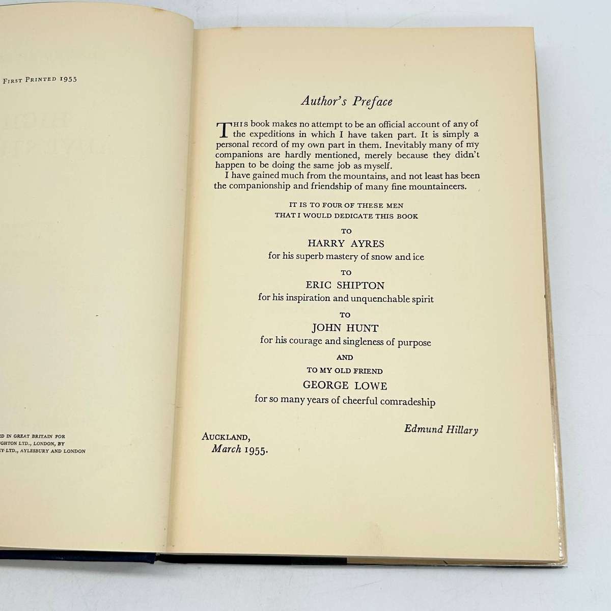 High Adventure by  Edmund Hillary | Mountaineering First Edition 1955