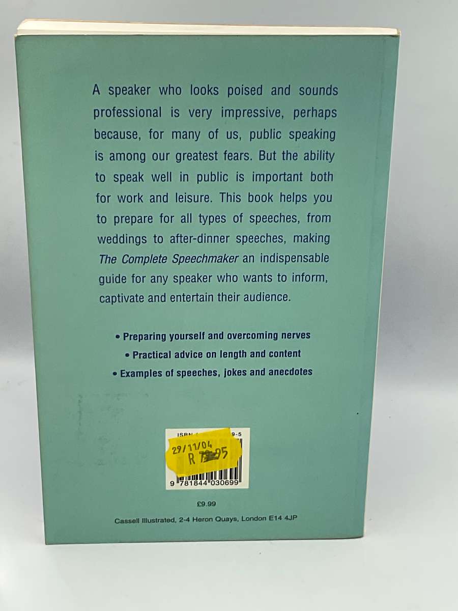 The Complete Speechmaker by Jane Willis, Peter Eldin and Angela Lansbury