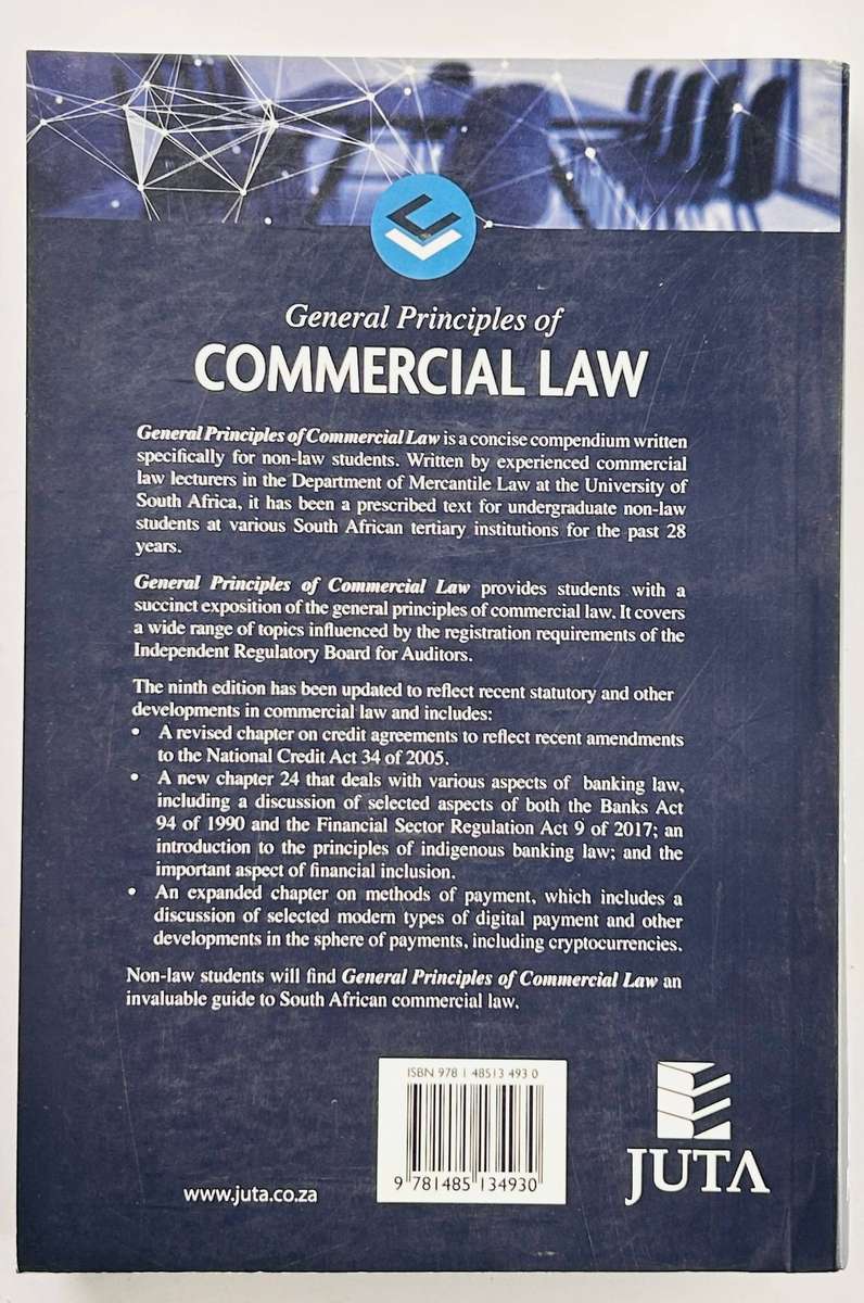 General Principles of Commercial Law (Ninth Edition) Juta