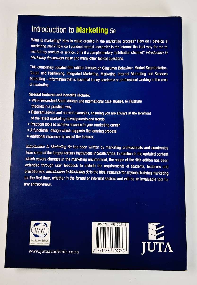 Introduction to Marketing by Johan Strydom (Editor) | 5th Edition