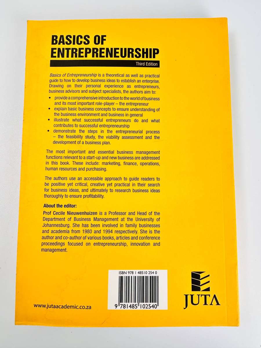 Basics of Entrepreneurship by C. Nieuwenhuizen | 3rd Edition
