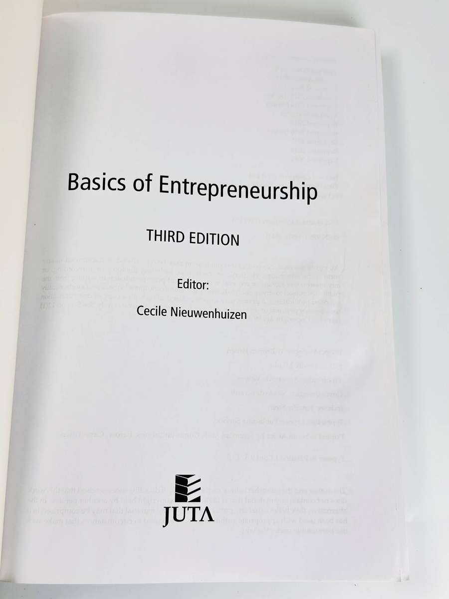 Basics of Entrepreneurship by C. Nieuwenhuizen | 3rd Edition