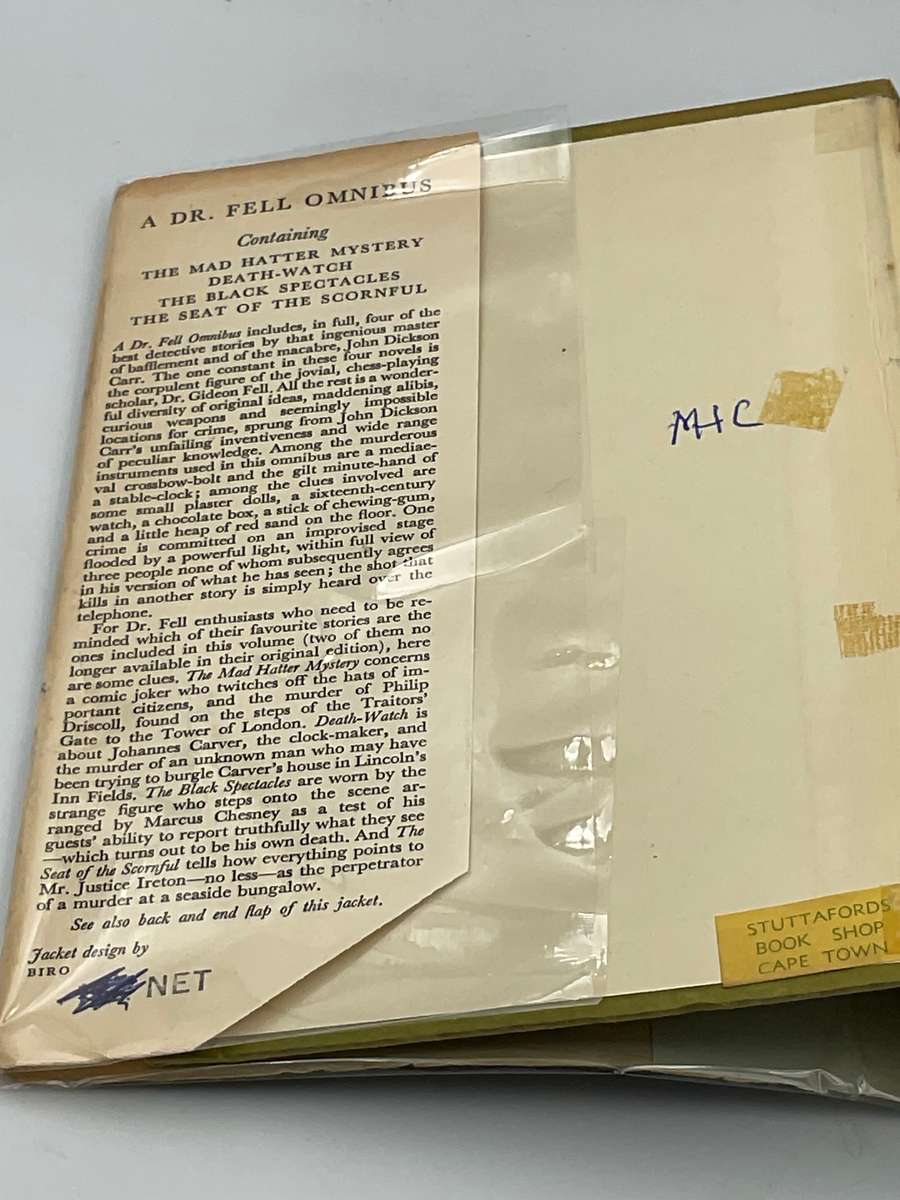 A Dr Fell Omnibus Comprising The Mad hatter Mystery, Death Watch,  ... by John Dickson Carr