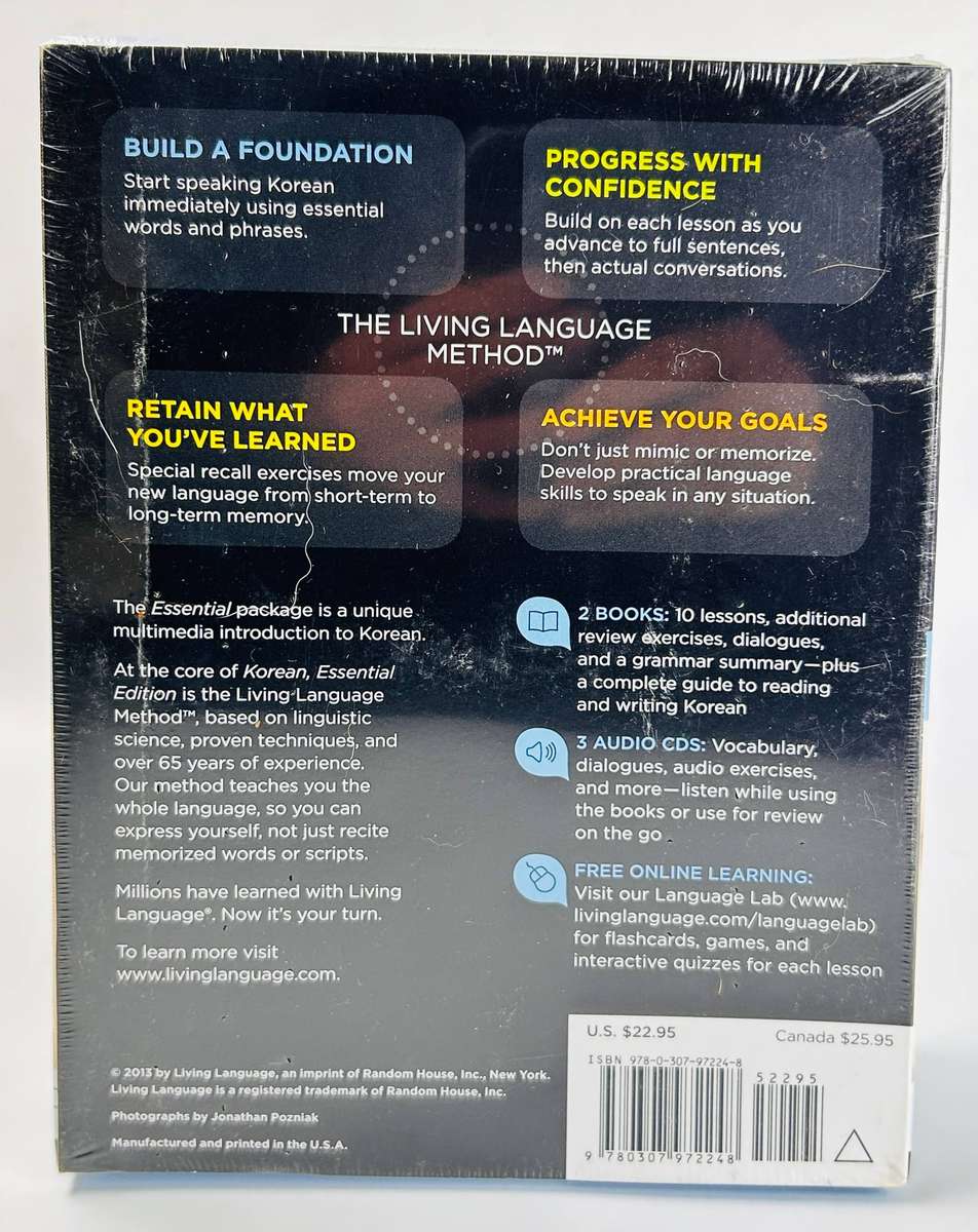 Living Language Korean, Essential Edition: Beginner course, including coursebook, 3 audio CDs...