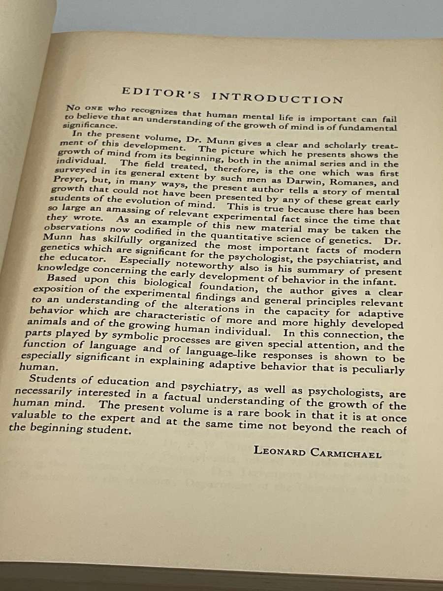 Psychological Development: An Introduction to Genetic Psychology - Norman L. Munn 1938