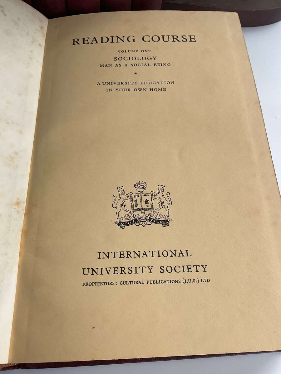 International University Society Reading Course 7 Volumes ~ Great Vintage Decor Books