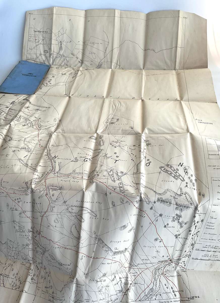 Old Canvas Map of Upington Area