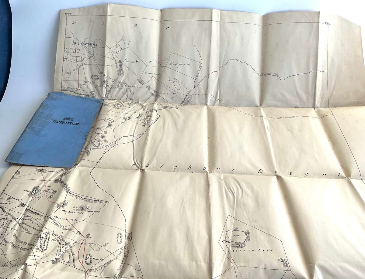 Old Canvas Map of Upington Area