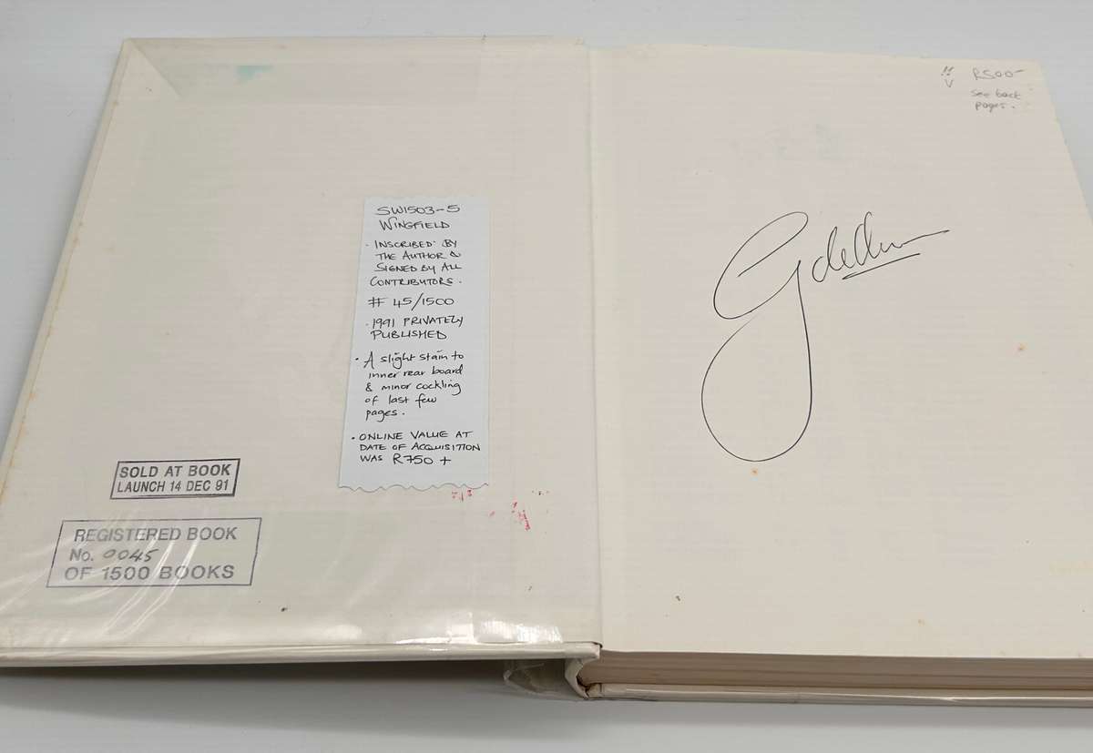 Wingfield - A Pictorial History by Gerry de Vries | Signed by author & 6 contributors | Water damage
