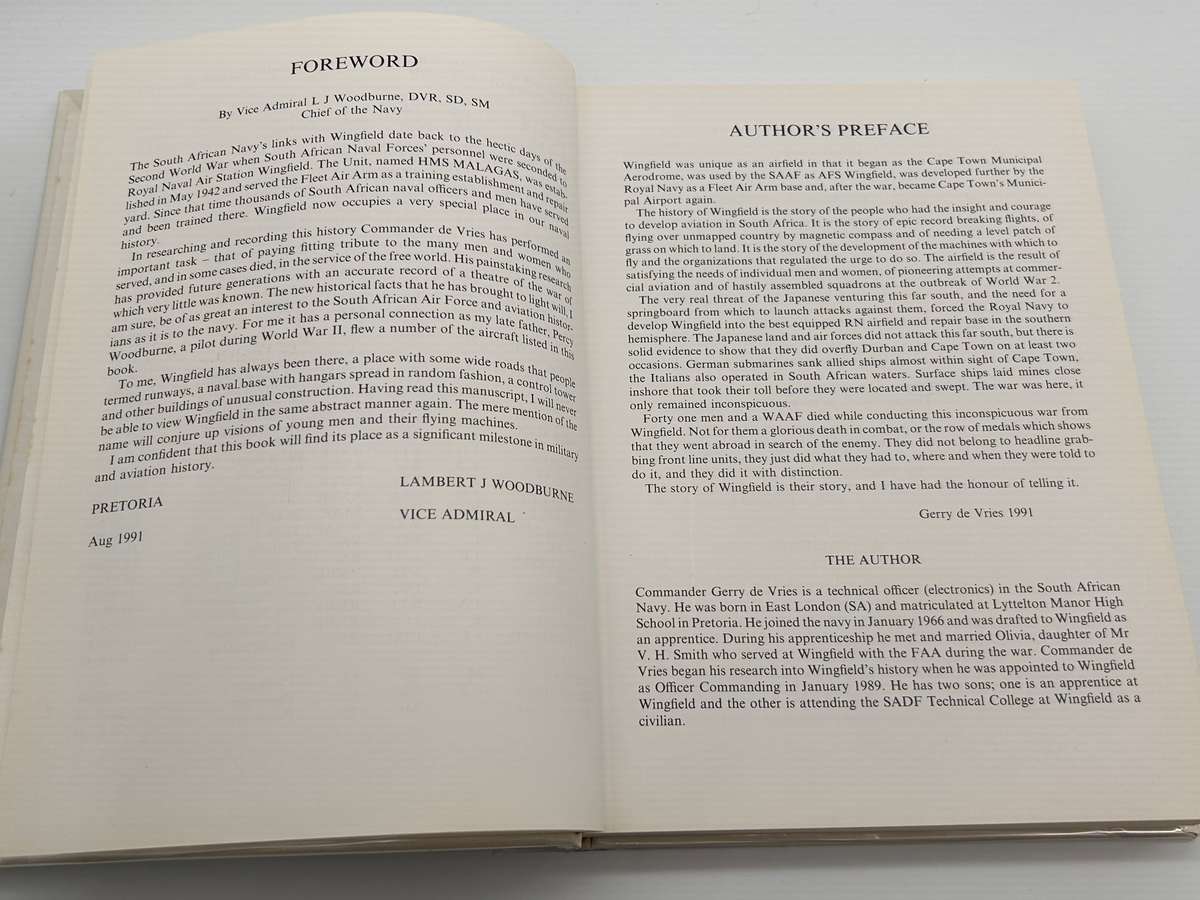 Wingfield - A Pictorial History by Gerry de Vries | Signed by author & 6 contributors | Water damage