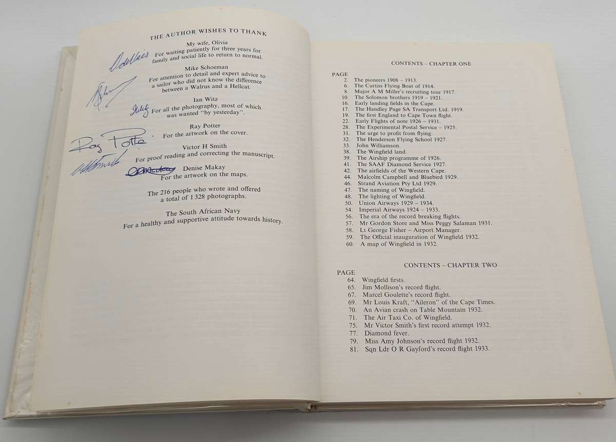 Wingfield - A Pictorial History by Gerry de Vries | Signed by author & 6 contributors | Water damage