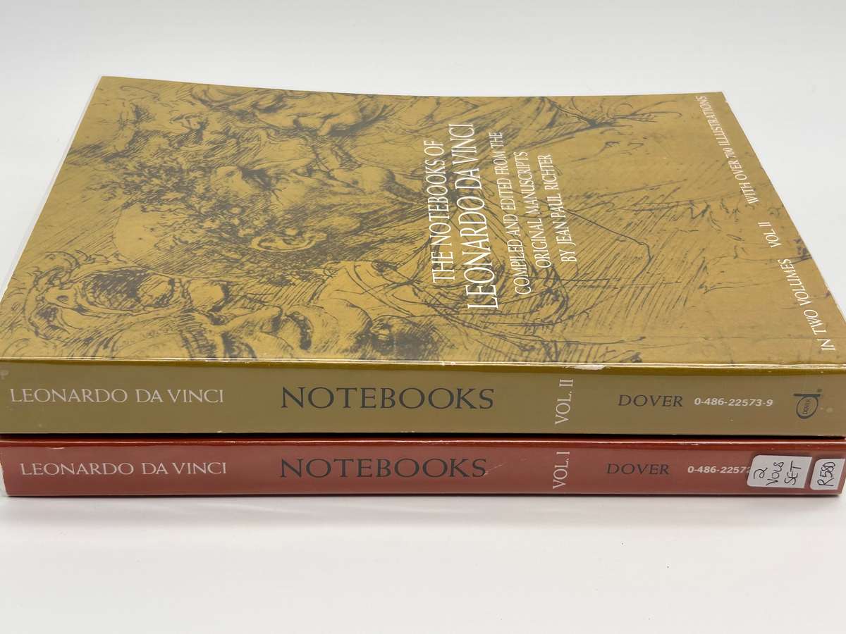 The Notebooks of Leonardo da Vinci by Jean Paul Richter Vol 1 & Vol 2