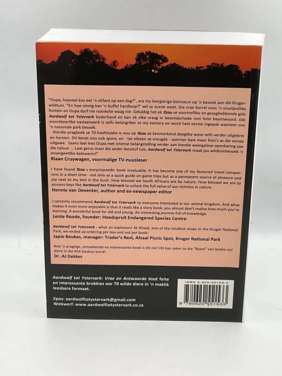 Aardwolf Tot Ystervark: Vrae en Antwoorde Volledige Hersien en Uitgebrei ~ Riette Conradie | Geteken