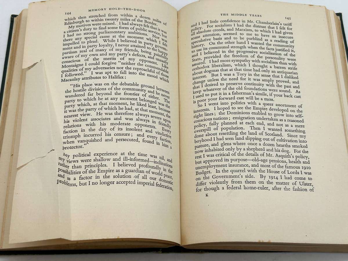Autobiography of John Buchan - Memory Hold-the-Door
