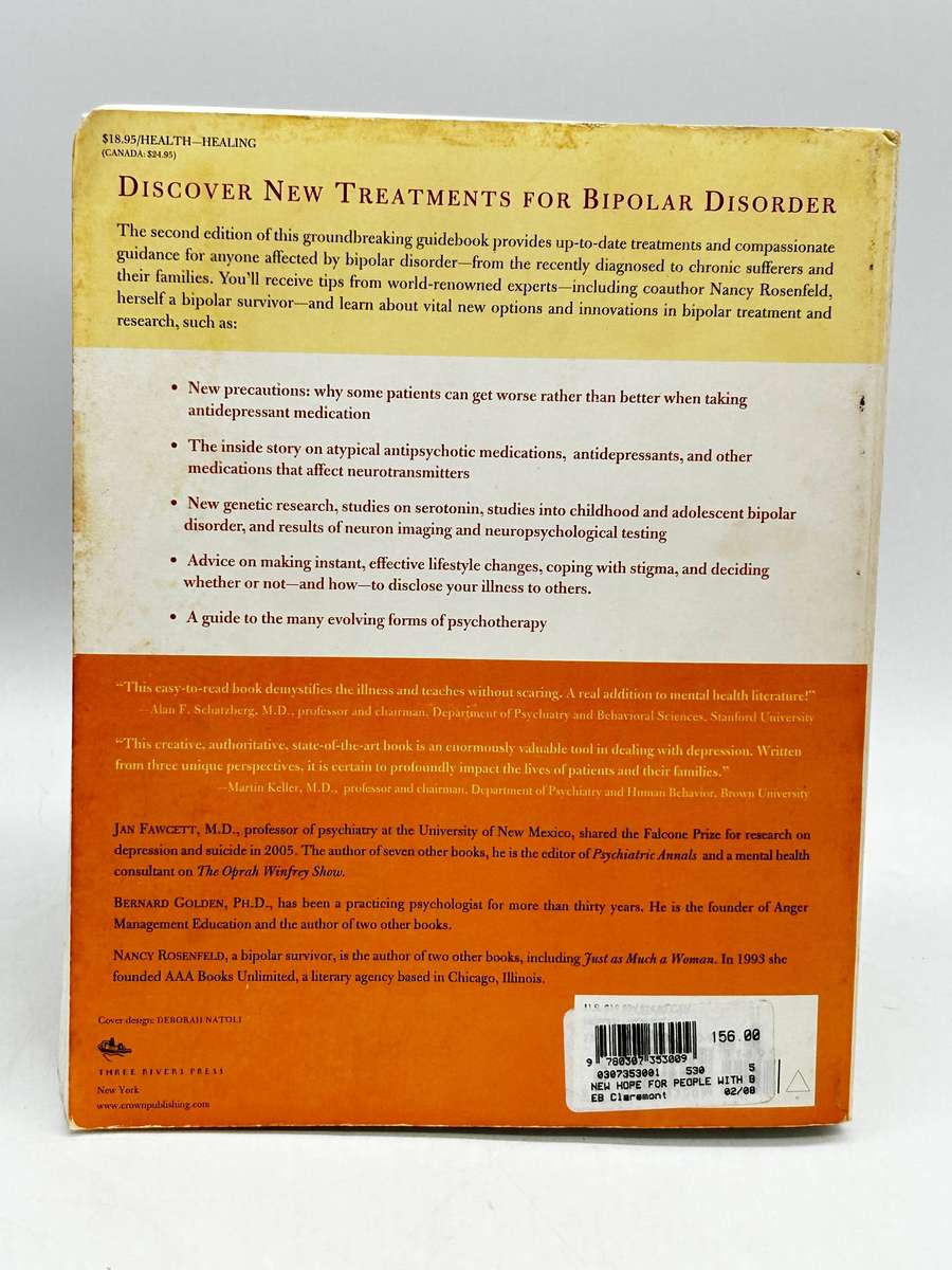 New Hope for People with Bipolar Disorder: Your Friendly, Authoritative Guide ..  Jan Fawcett 2nd Ed